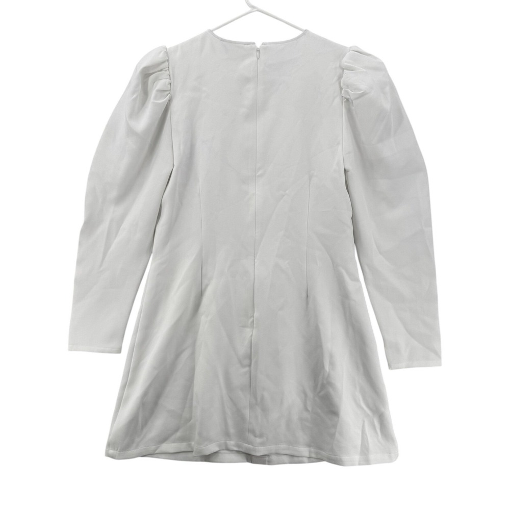 Danielle‎ Bernstein Mini Dress Womens XL White Rhinestone Bling Button Party NWT - Picture 2 of 13